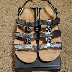 Silver Strappy Sandals